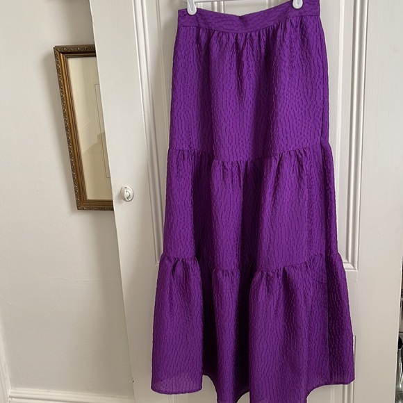 NWT Zara Textured Tiered Maxi Skirt - Picture 5 of 5